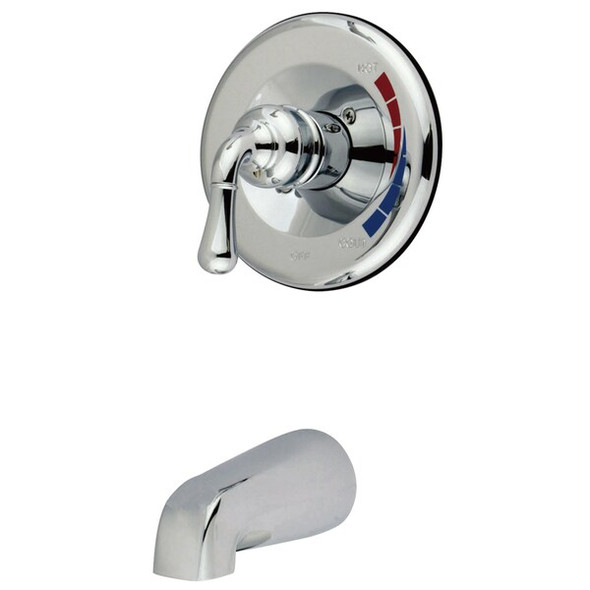 Tub and Shower Faucet, Standard, 2, Wall Mount, Polished Chrome