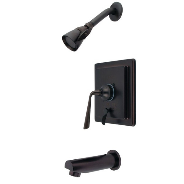 Tub and Shower Faucet, Standard, 3, Wall Mount, Oil Rubbed Bronze