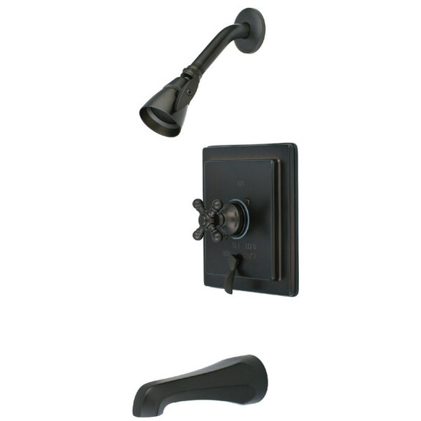 Tub and Shower Faucet, Standard, 3, Wall Mount, Oil Rubbed Bronze
