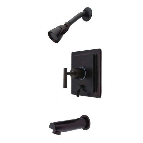 Kingston Brass Tub and Shower Faucet, Oil Rubbed Bronze, Wall Mount KB86550CML