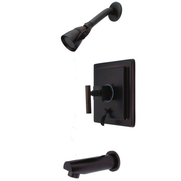 Tub and Shower Faucet, Standard, 3, Wall Mount, Oil Rubbed Bronze