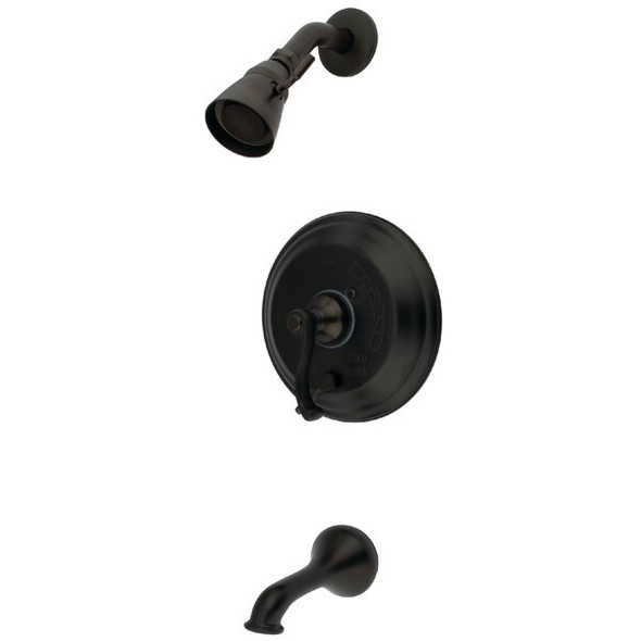 Tub and Shower Faucet, Standard, 3, Wall Mount, Oil Rubbed Bronze