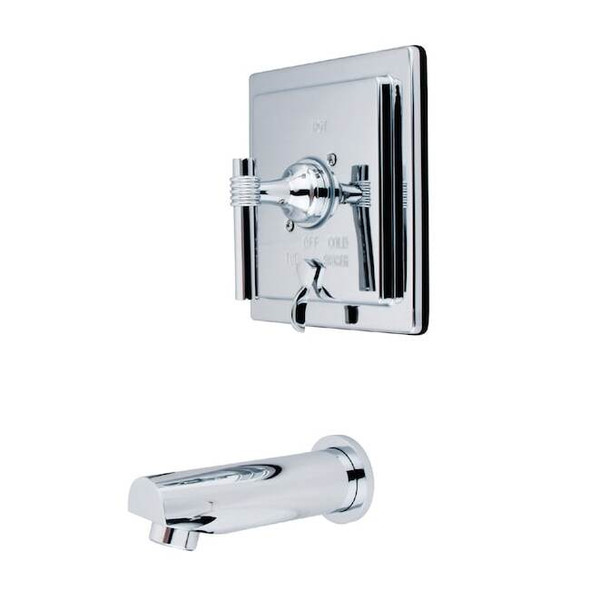 Tub and Shower Faucet, Standard, 2, Wall Mount, Polished Chrome