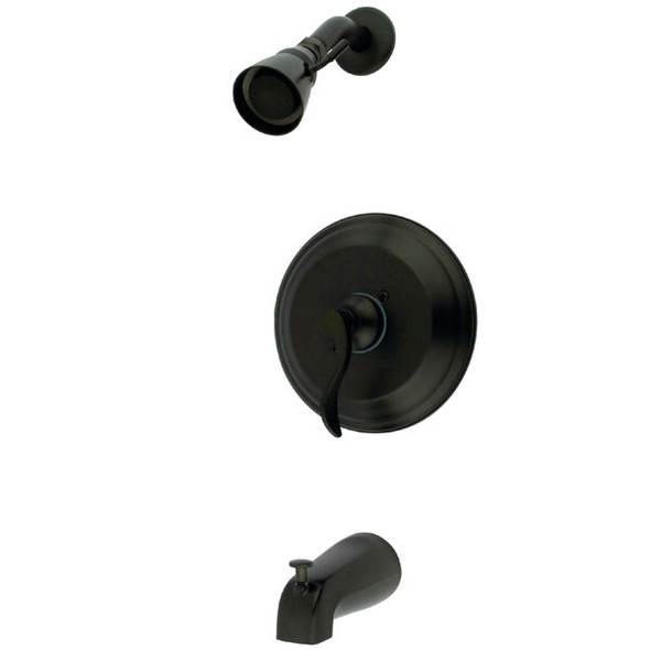Tub and Shower Faucet, Standard, 3, Wall Mount, Oil Rubbed Bronze