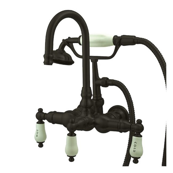Wall-Mount Clawfoot Tub Faucet, Oil Rubbed Bronze, Tub Wall Mount