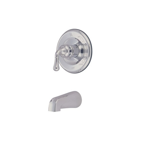 Tub and Shower Faucet, Standard, 2, Wall Mount, Polished Chrome