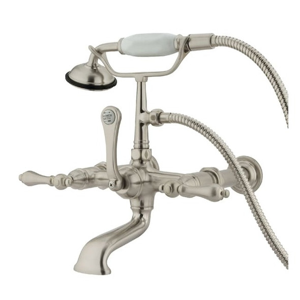 Wall-Mount Clawfoot Tub Faucet, Brushed Nickel, Tub Wall Mount