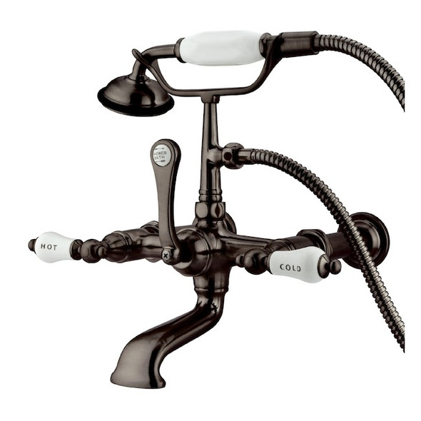 Wall-Mount Clawfoot Tub Faucet, Oil Rubbed Bronze, Tub Wall Mount