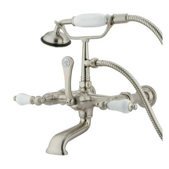 Wall-Mount Clawfoot Tub Faucet, Brushed Nickel, Tub Wall Mount