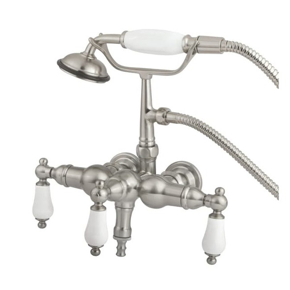 Wall-Mount Clawfoot Tub Faucet, Brushed Nickel, Tub Wall Mount