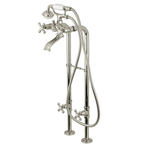 Freestanding Tub Faucet, Standard, 2, Freestanding, Polished Nickel