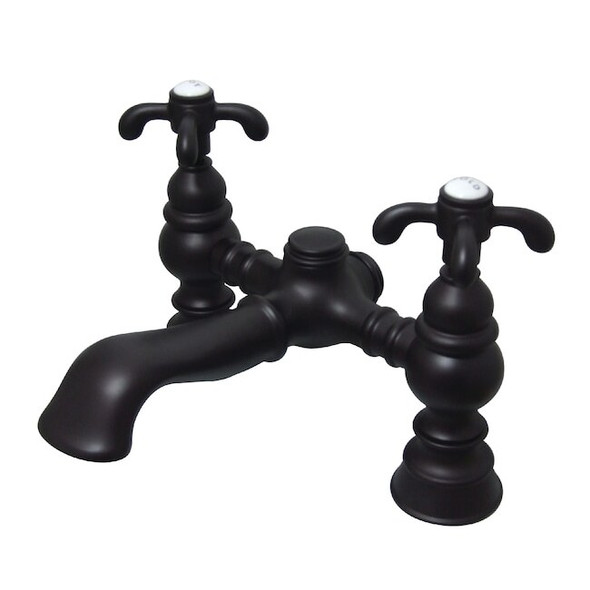 Deck-Mount Clawfoot Tub Faucet, Oil Rubbed Bronze, Deck Mount