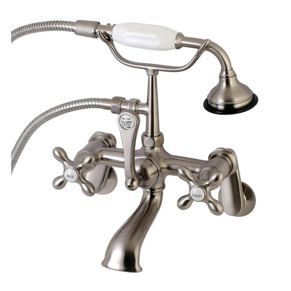 Wall-Mount Clawfoot Tub Faucet, Brushed Nickel, Tub Wall Mount