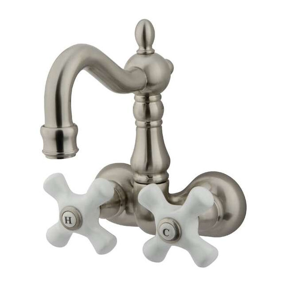 Wall-Mount Clawfoot Tub Faucet, Brushed Nickel, Tub Wall Mount