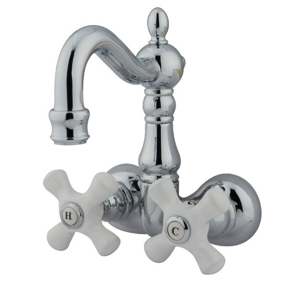 Wall-Mount Clawfoot Tub Faucet, Polished Chrome, Tub Wall Mount