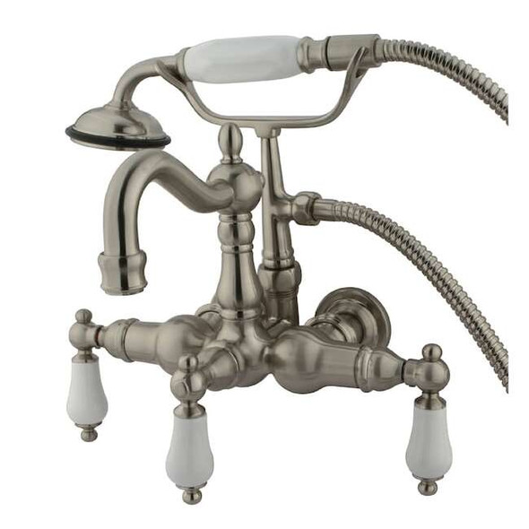 Wall-Mount Clawfoot Tub Faucet, Brushed Nickel, Tub Wall Mount
