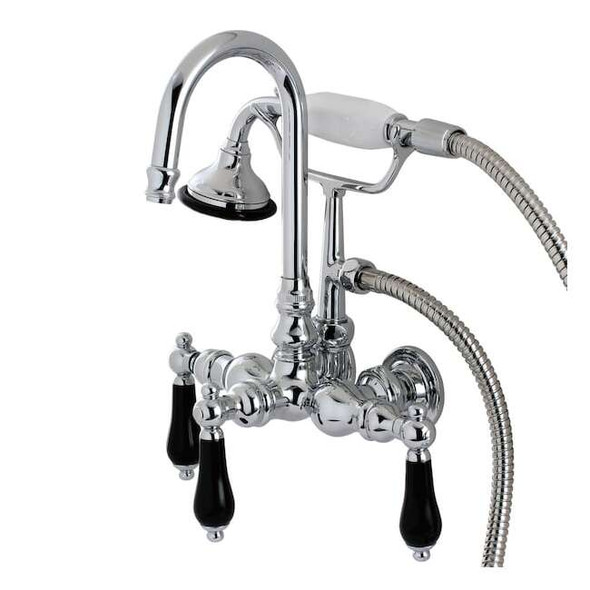 Wall-Mount Clawfoot Tub Faucet, Polished Chrome, Tub Wall Mount
