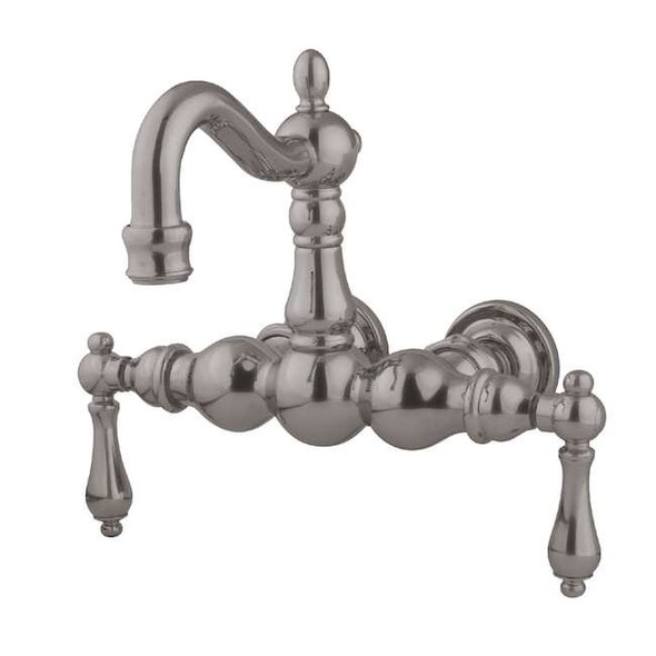 Wall-Mount Clawfoot Tub Faucet, Brushed Nickel, Tub Wall Mount
