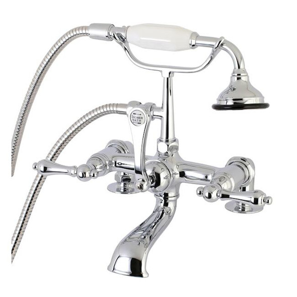 Deck-Mount Clawfoot Tub Faucet, Polished Chrome, Deck Mount