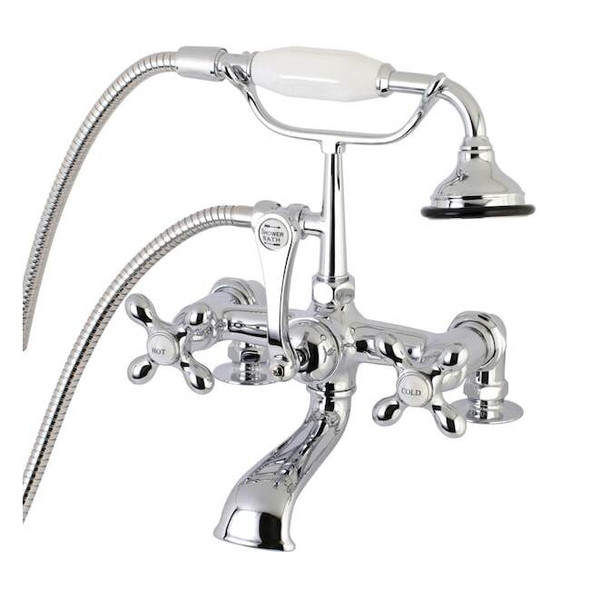 Deck-Mount Clawfoot Tub Faucet, Polished Chrome, Deck Mount