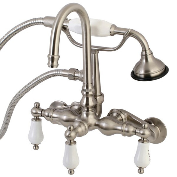 Wall-Mount Clawfoot Tub Faucet, Brushed Nickel, Tub Wall Mount