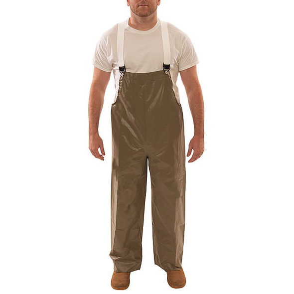 Flame-Resistant Rain Bib Overall, 2XL, 32 in Inseam, Neoprene, Snap