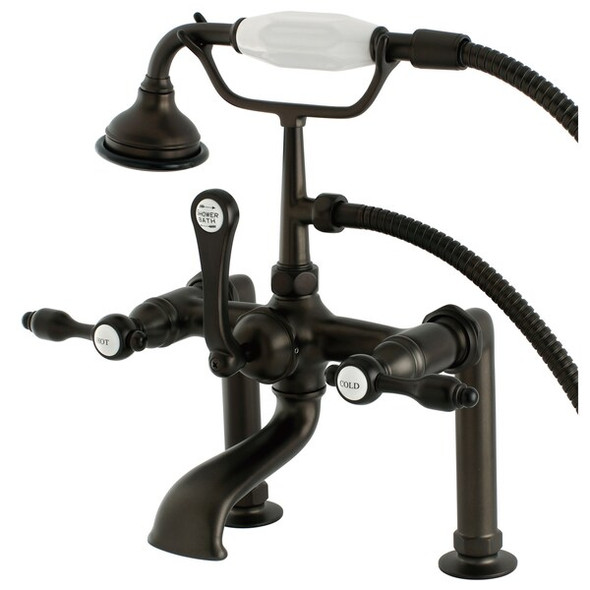 Deck-Mount Clawfoot Tub Faucet, Oil Rubbed Bronze, Deck Mount