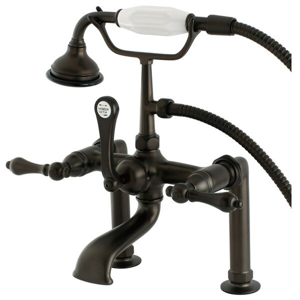 Deck-Mount Clawfoot Tub Faucet, Oil Rubbed Bronze, Deck Mount