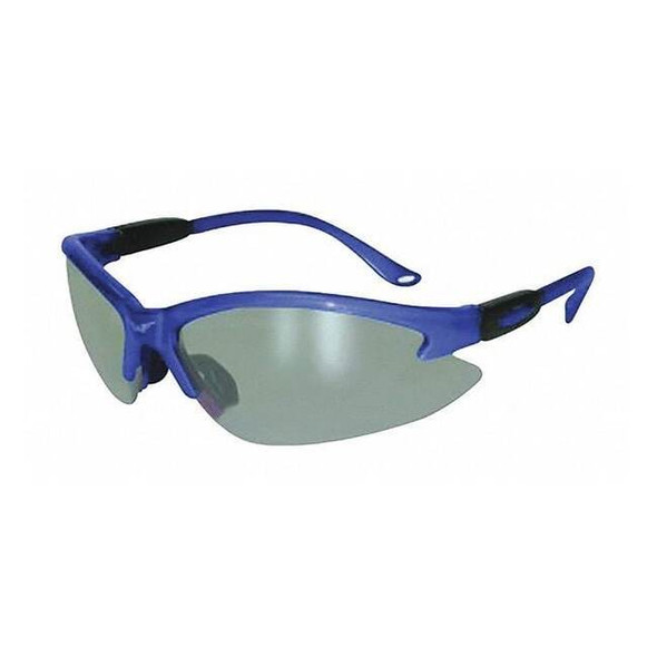 Cougar, Safety Glasses, Anti-Fog & Anti-Scratch, Mirror Lens, Blue Frame