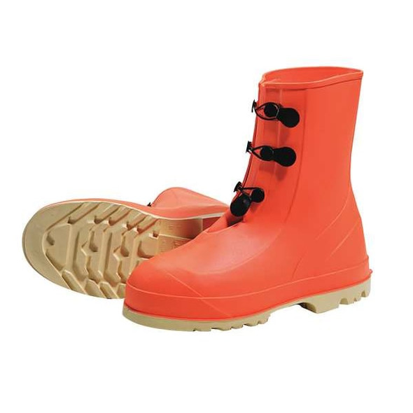 Tingley Men's HazProof Mid Rubber Boots, Steel Toe, 11" Height, Orange, 11 82330