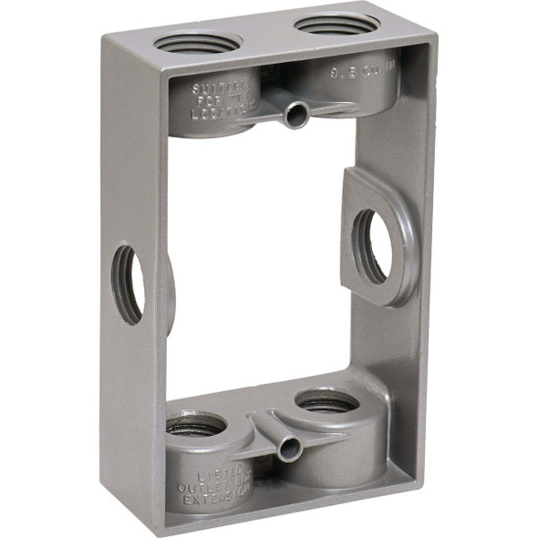 Southwire 1/2 In. 6-Hole 1-Gang Weatherproof Extension Ring WB1650EXT-UPC