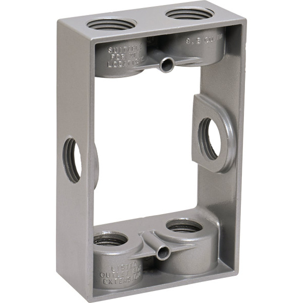 Southwire 3/4 In. 6-Hole 1-Gang Weatherproof Extension Ring WB1675EXT-UPC