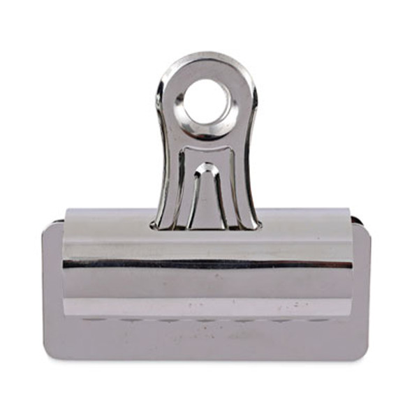 Universal® Bulldog Clips, Jumbo, Nickel, 12/Pack UNV31266