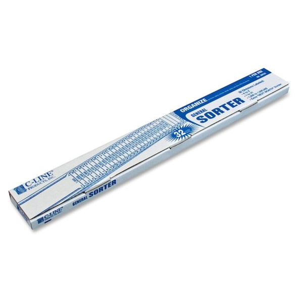 C-Line Products 2-1-2" x 23-1-2" Plastic General Document Sorter, 1-EA 30532