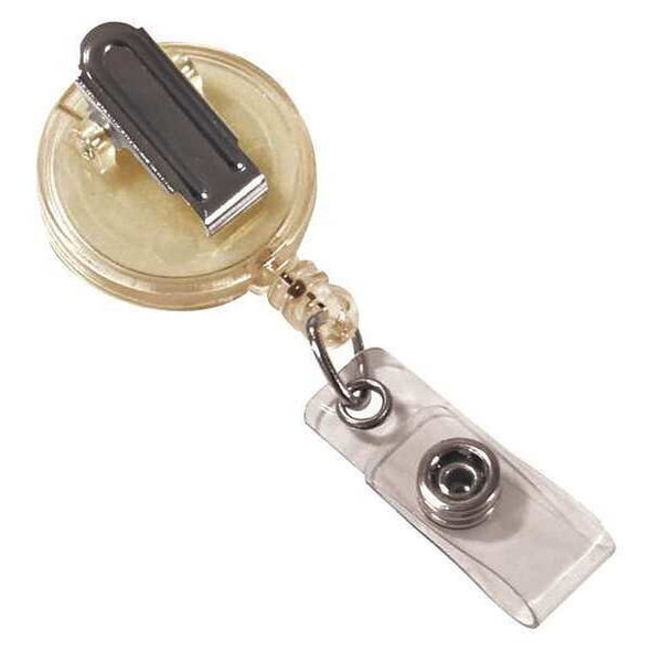 C-Line Products Retract Badge Reel,Clip-On,Clear,PK12 88207