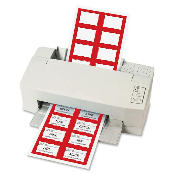 C-Line Products Laser Name Badges,Red,3-3/8x2-1/3",PK200 92364
