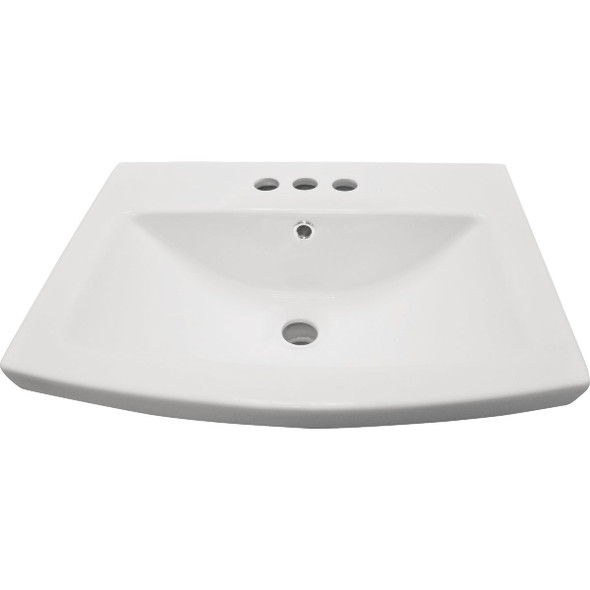 Compass Manufacturing LEHI White Vitreous China Pedestal Sink Bowl 572-8053