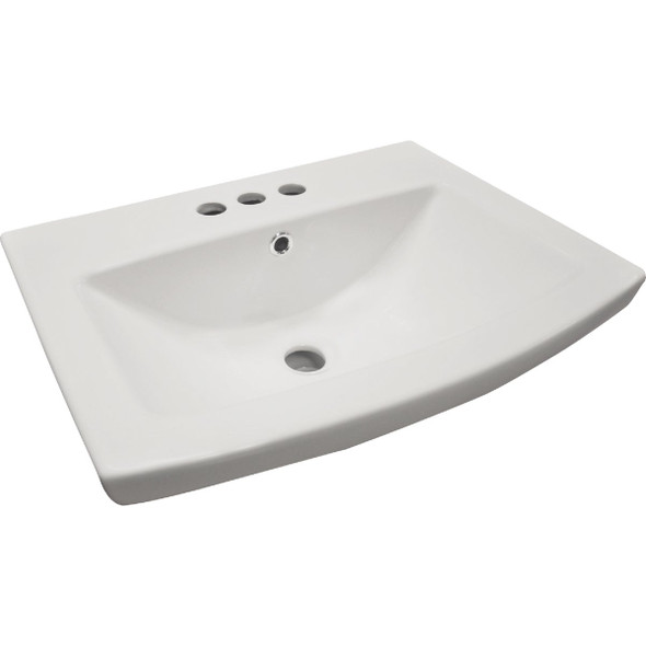 Compass Manufacturing LEHI White Vitreous China Pedestal Sink Bowl 572-8053 405857
