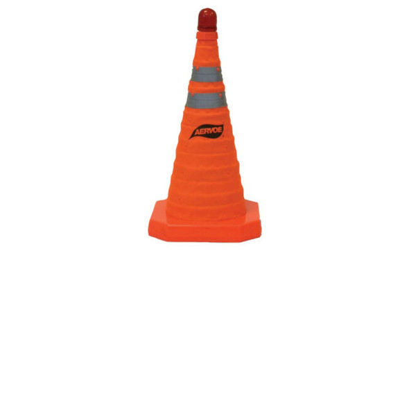 Collapsible Safety Cones, 18 in, Nylon, Orange