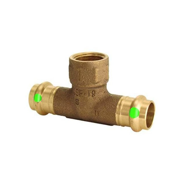 Viega Tee, Bronze, Press-fit 2", 2", FNPT 1/2" 79790