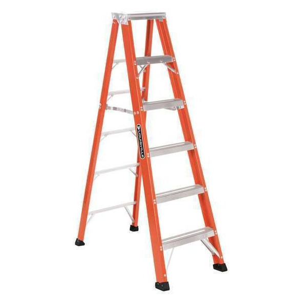 Louisville 6 ft Fiberglass Stepladder, 375 lb Capacity FS1306HD