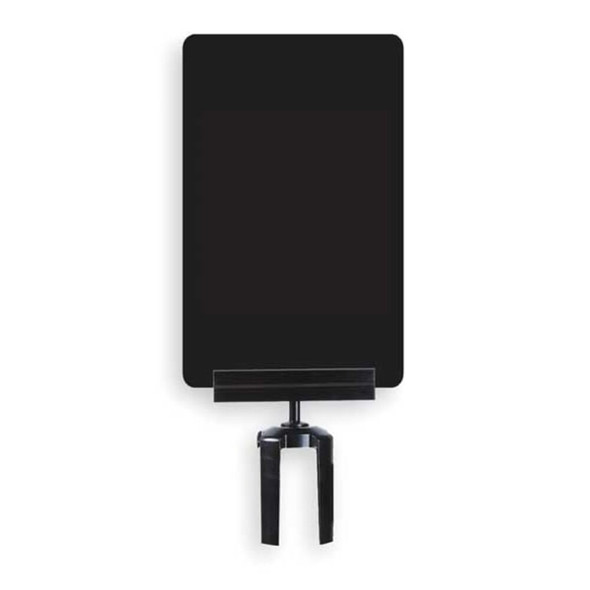 Tensabarrier Acrylic Sign,Black,Please Wait Here S21-P-33-7X11-V-HDSB-1701-33