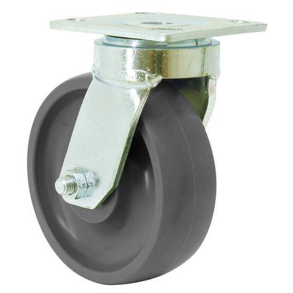 Rwm Swivel Plate Caster,Polyurethane,1500 lb 48-UAB-0821-S