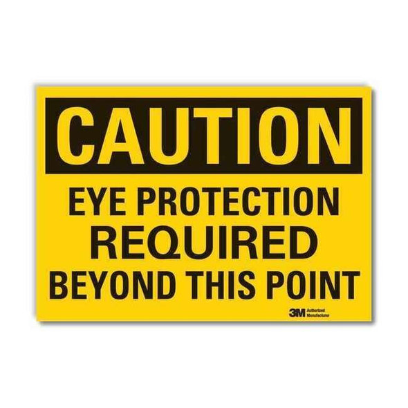 Lyle Eye Caution Rflctv Label,10inx14in LCU3-0381-RD_14x10