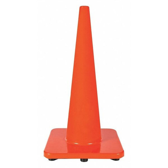 Traffic Cone, PVC, Non-Reflective, 28 in Height, 10 lb, Orange
