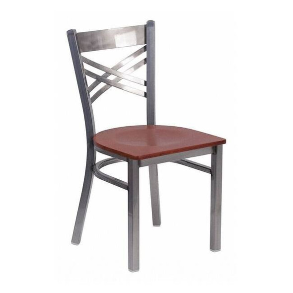 Hercules Restaurant Chair, Wood Back, 16-1/2 in W 17" L 32-1/4" H