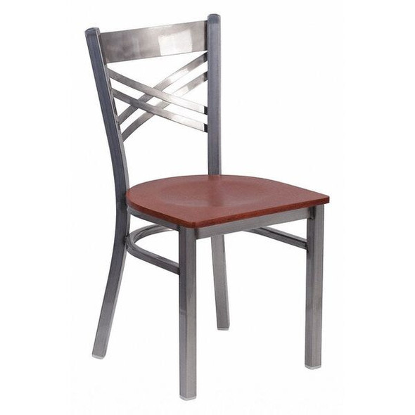 Hercules Restaurant Chair, Wood Back, 16-1/2 in W 17" L 32-1/4" H