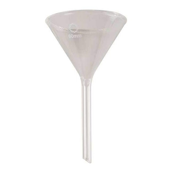 Manufacturer Varies Funnel,Glass,60mm Rim,60mm Stem,PK12 5YHV8