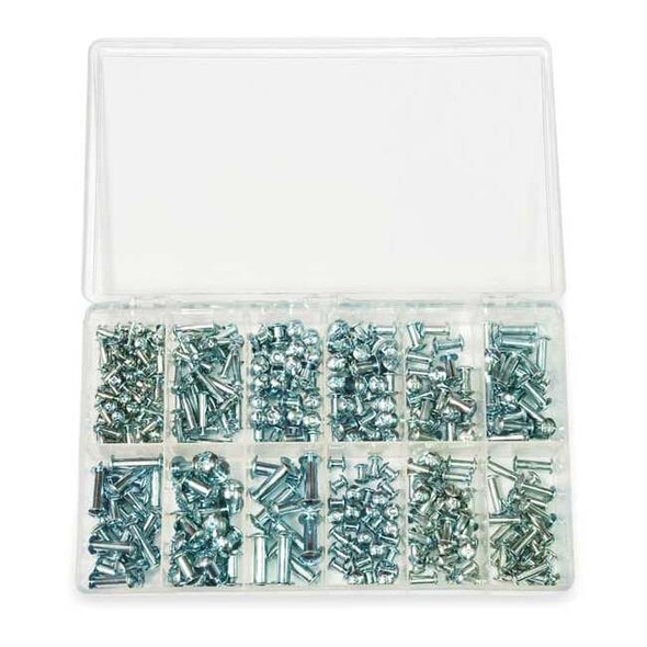 Manufacturer Varies Barrel Bolt Assortment, Steel, Zinc Plated Finish Z4403-KIT