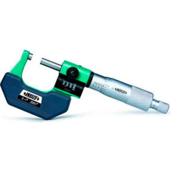 INSIZE 3400-1 0-1"" Mechanical Outside Micrometer W/Digital Counter &  Ratchet S